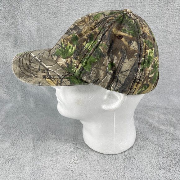Realtree Strapback Hat Camouflage OS Adjustable 6 Panel Blank Outdoors - Picture 3 of 10